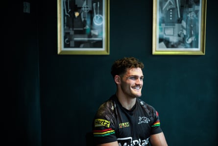 Nathan Cleary in Manchester. ‘Rugby league has been my passion since I was able to walk,’ he says.|445x296.75142857142856
